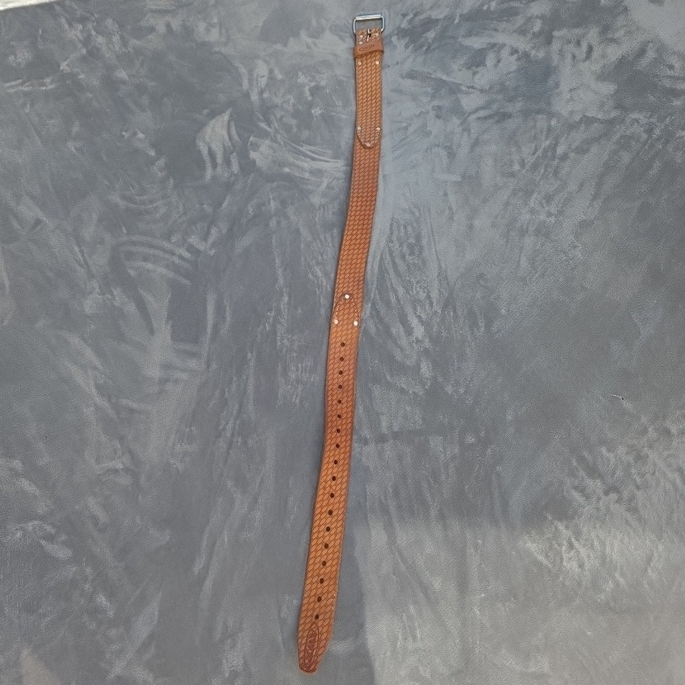 AWP Genuine Saddle Leather Belt Tooled 47"‎ Total Length Heavy Duty